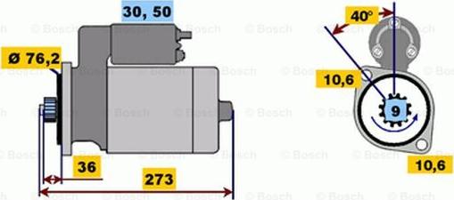 BOSCH 0 001 218 148 - Starter www.autospares.lv