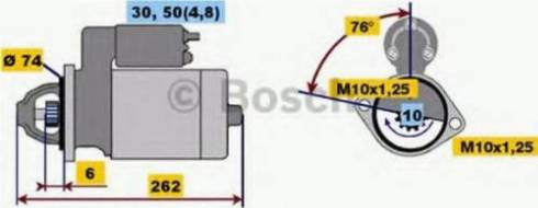 BOSCH 0001218166 - Starteris autospares.lv