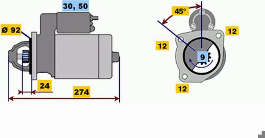 BOSCH 0001218168 - Стартер www.autospares.lv