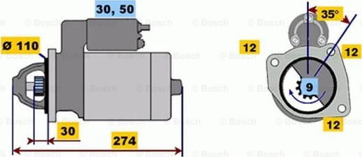 BOSCH 0 001 218 163 - Starteris autospares.lv