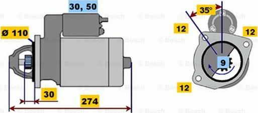 BOSCH 0 001 218 103 - Starteris www.autospares.lv