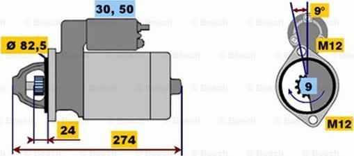 BOSCH 0 001 218 111 - Starteris autospares.lv