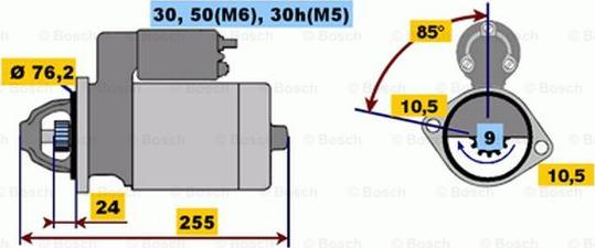 BOSCH 0 001 218 135 - Стартер www.autospares.lv