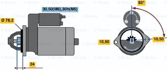 BOSCH 0 001 218 136 - Starteris autospares.lv