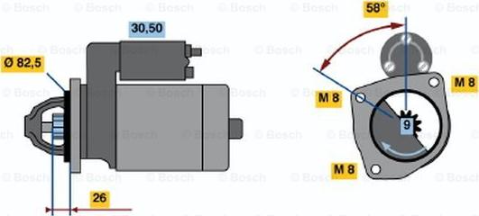 BOSCH 0 001 218 121 - Starteris autospares.lv