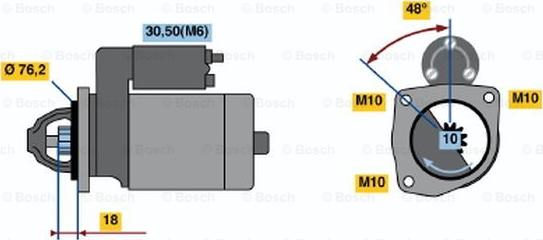 BOSCH 0 001 218 128 - Starteris autospares.lv