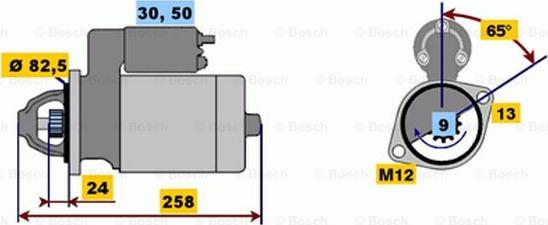 BOSCH 0 001 218 173 - Стартер www.autospares.lv