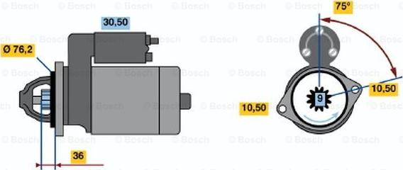 BOSCH 0 001 212 208 - Starteris www.autospares.lv