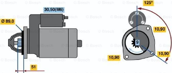 BOSCH 0 001 230 001 - Starter www.autospares.lv