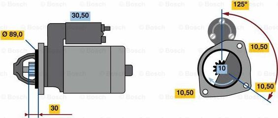 BOSCH 0 001 263 002 - Starter www.autospares.lv