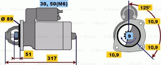 BOSCH 0 001 231 002 - Стартер www.autospares.lv