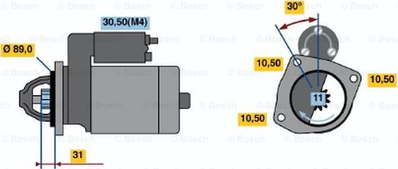 BOSCH 0 001 231 019 - Starteris www.autospares.lv