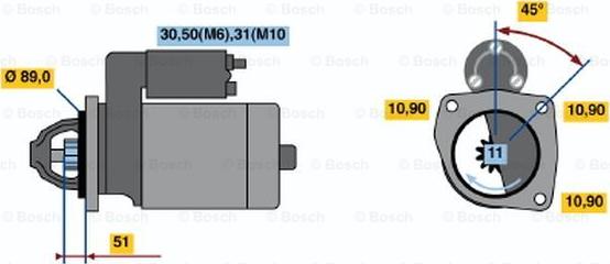 BOSCH 0 001 231 014 - Starteris www.autospares.lv