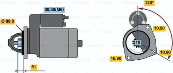 BOSCH 0 001 231 016 - Starter www.autospares.lv