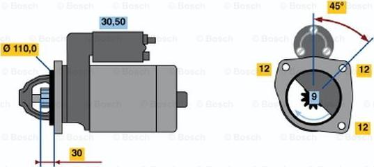 BOSCH 0 001 231 011 - Starteris www.autospares.lv