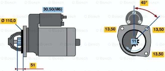 BOSCH 0 001 231 013 - Starter www.autospares.lv