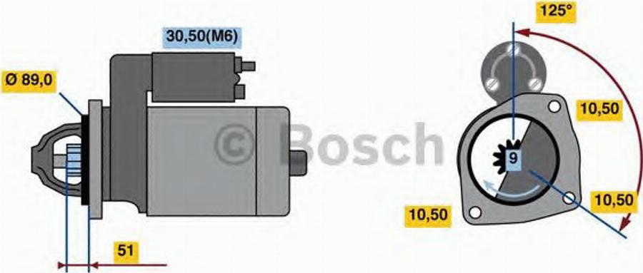 BOSCH 0 001 231 033 - Стартер www.autospares.lv