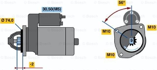 BOSCH 0 001 223 001 - Starter www.autospares.lv