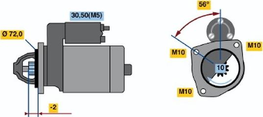 BOSCH 0 001 223 014 - Стартер www.autospares.lv