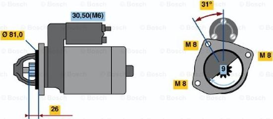 BOSCH 0 001 223 013 - Starteris autospares.lv