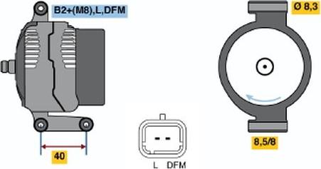 BOSCH 0124415041 - Ģenerators www.autospares.lv