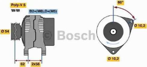 BOSCH 0 124 515 085 - Ģenerators www.autospares.lv