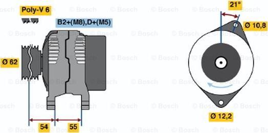 BOSCH 0 124 415 015 - Генератор www.autospares.lv