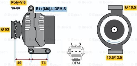 BOSCH 0 124 415 032 - Alternator www.autospares.lv