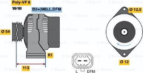 BOSCH 0 124 425 059 - Ģenerators autospares.lv