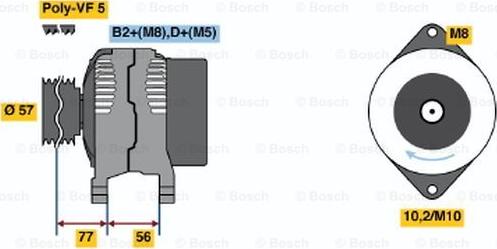 BOSCH 0 986 048 240 - Ģenerators autospares.lv