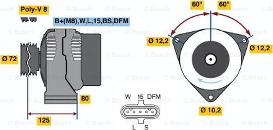 BOSCH 0 986 042 400 - Ģenerators www.autospares.lv