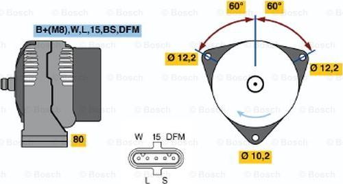 BOSCH 0 986 047 430 - Ģenerators www.autospares.lv