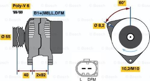 BOSCH 0 124 515 040 - Ģenerators autospares.lv