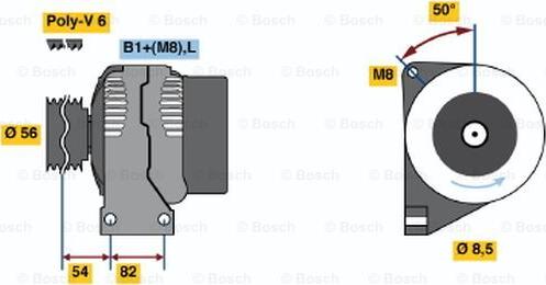 BOSCH 0 124 515 017 - Ģenerators autospares.lv