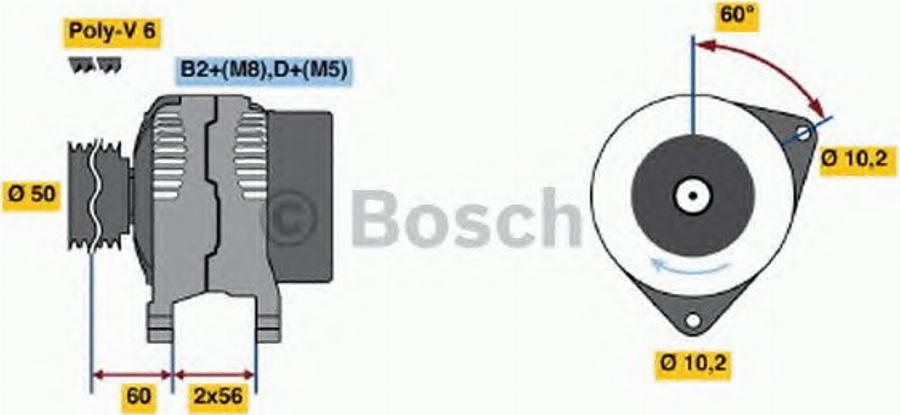 BOSCH 0 124 515 080 - Ģenerators autospares.lv