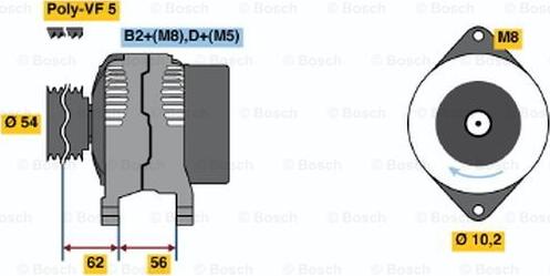 BOSCH 0 124 515 031 - Ģenerators autospares.lv