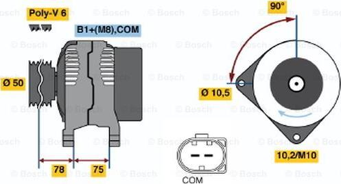 BOSCH 0 124 515 105 - Ģenerators www.autospares.lv