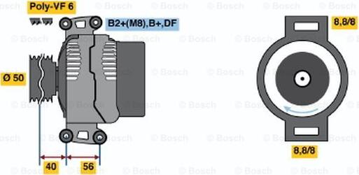 BOSCH 0 124 515 115 - Alternator www.autospares.lv