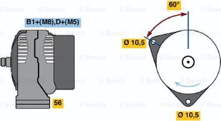 BOSCH 0 124 515 126 - Ģenerators www.autospares.lv