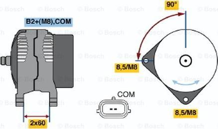 BOSCH 0 124 525 053 - Ģenerators www.autospares.lv