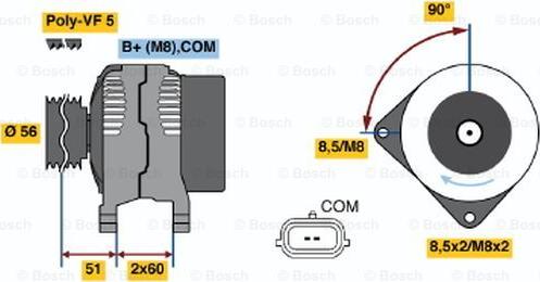 BOSCH 0 124 525 069 - Ģenerators www.autospares.lv