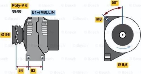 BOSCH 0 124 525 061 - Ģenerators autospares.lv