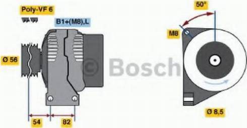 BOSCH 0 124 525 014 - Генератор www.autospares.lv