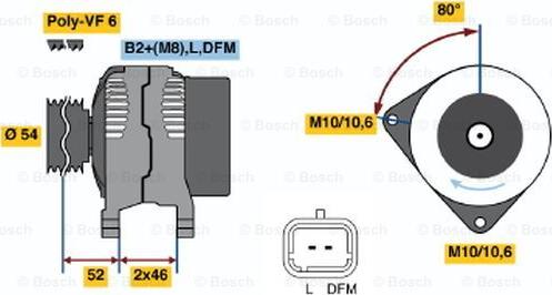 BOSCH 0 124 525 035 - Ģenerators autospares.lv