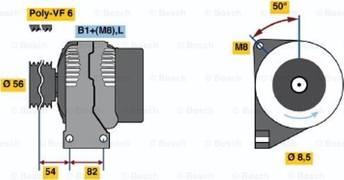 BOSCH 0124525029 - Генератор www.autospares.lv