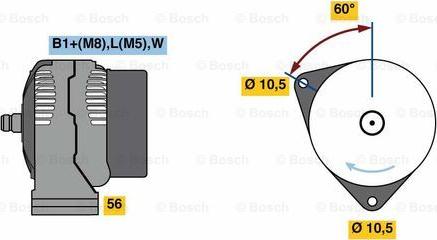 BOSCH 0 124 525 147 - Ģenerators www.autospares.lv