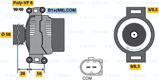 BOSCH 0 124 525 113 - Ģenerators www.autospares.lv