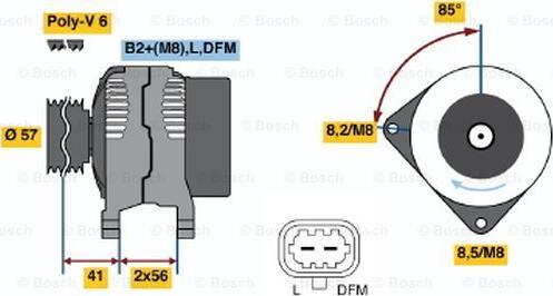 BOSCH 0 124 525 174 - Ģenerators autospares.lv