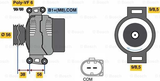 BOSCH 0 125 711 044 - Ģenerators autospares.lv