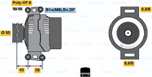 BOSCH 0 124 615 018 - Ģenerators www.autospares.lv